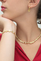 Roman Disk Medallion Necklace & Bracelet Set