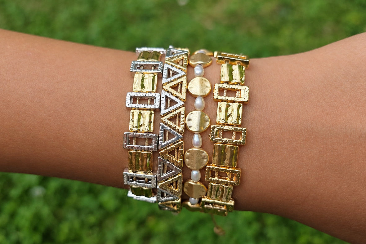 Textured Rectangular Bracelet