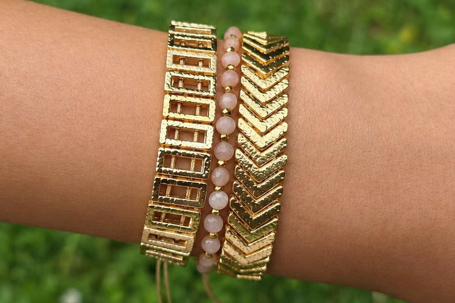 Chevron Geom Bracelet – Gold