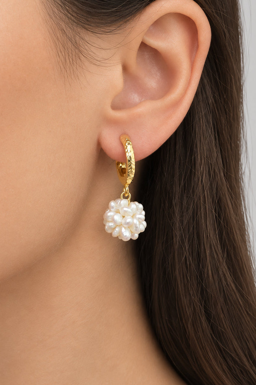 Wildflower Pearl Drop Earrings