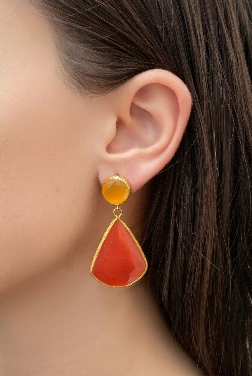 Tears of Joy Earrings – Orange